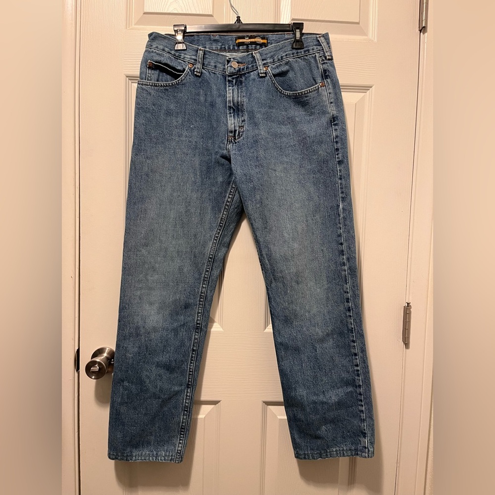 Lee Men's Straight Fit Blue Jeans 34x32